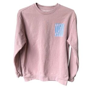 Outdoor Voices Heavy Sweatshirt Womens M Dusty Pink Cropped Crew Neck Pullover